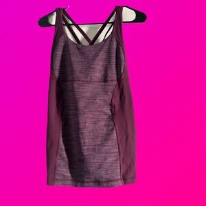 lululemon athletica Burgundy and Heathered Tank Top